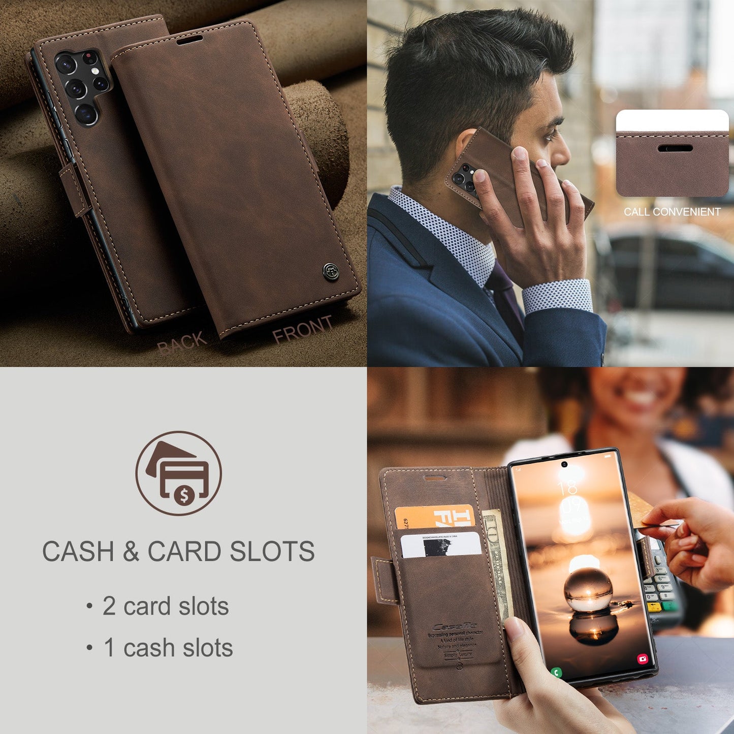 Multi-Function Retro Wallet Case for Samsung Galaxy