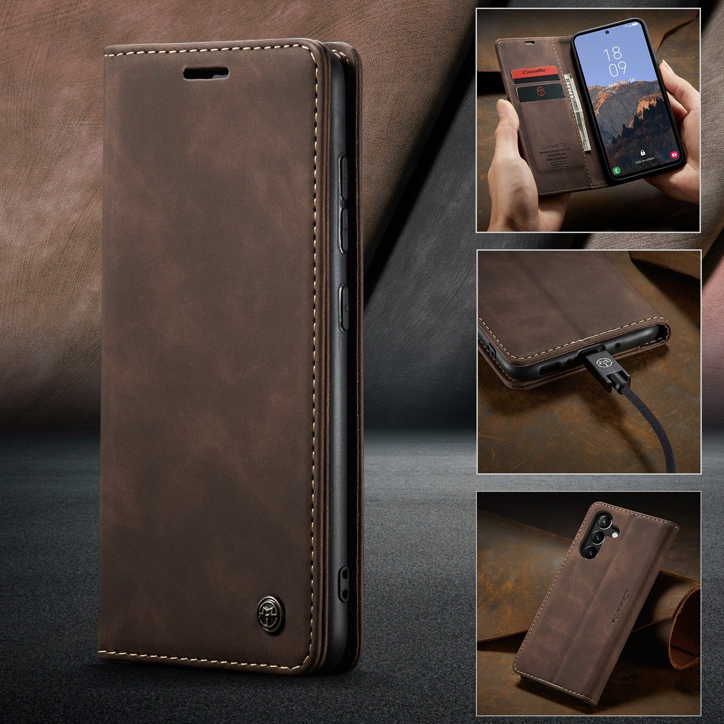 Multi-Function Retro Wallet Case for Samsung Galaxy
