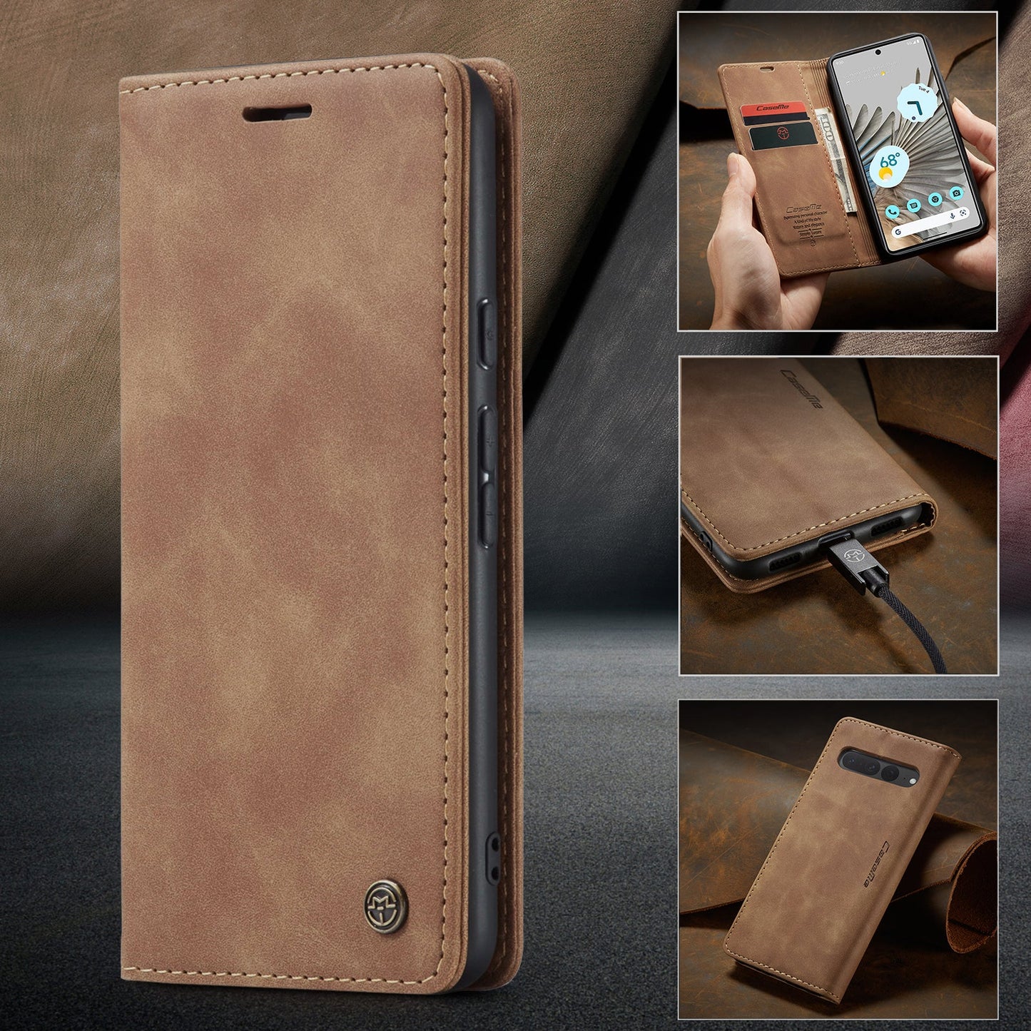 Multi-Function Retro Wallet Case for Google Pixel