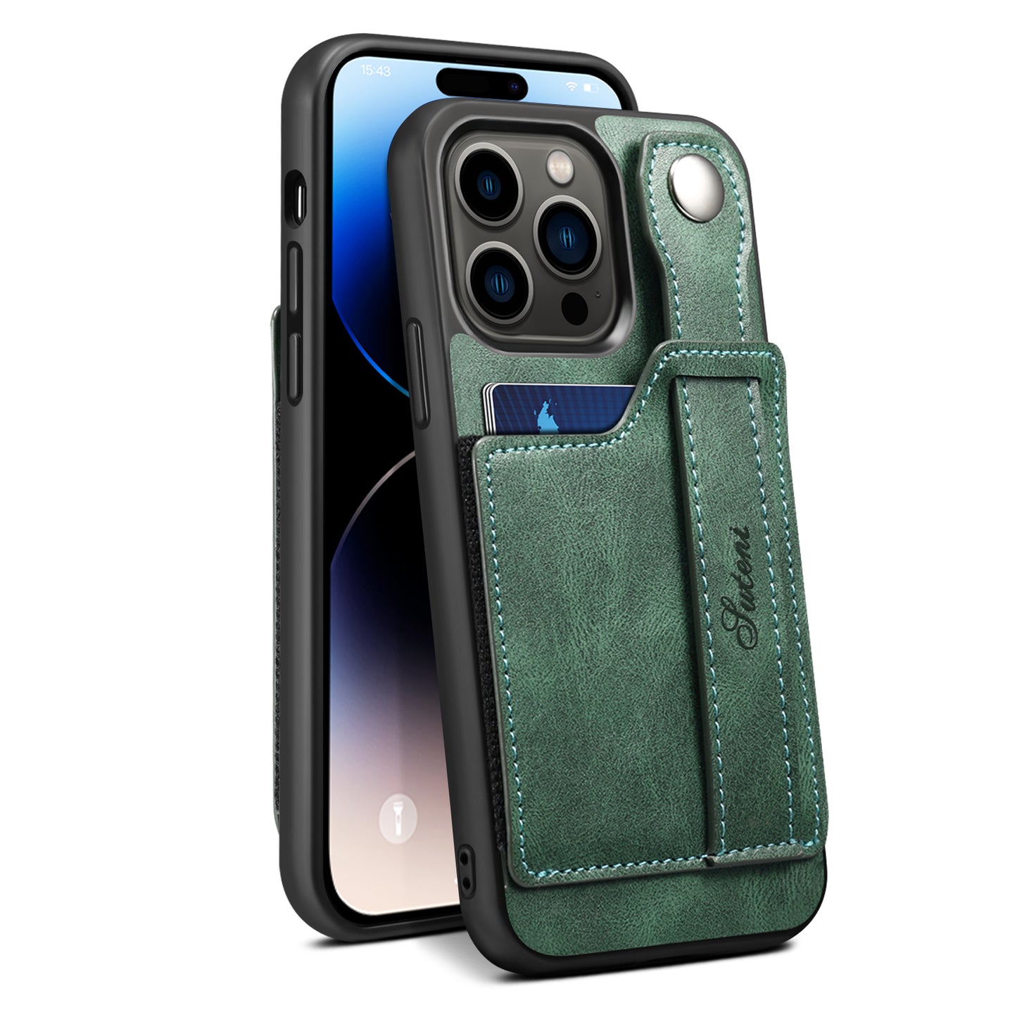 Estuche tipo billetera de cuero desmontable 2 en 1 para iPhone