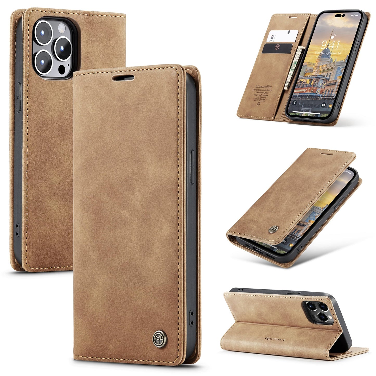 Multi-Function Retro Wallet Case for iPhone