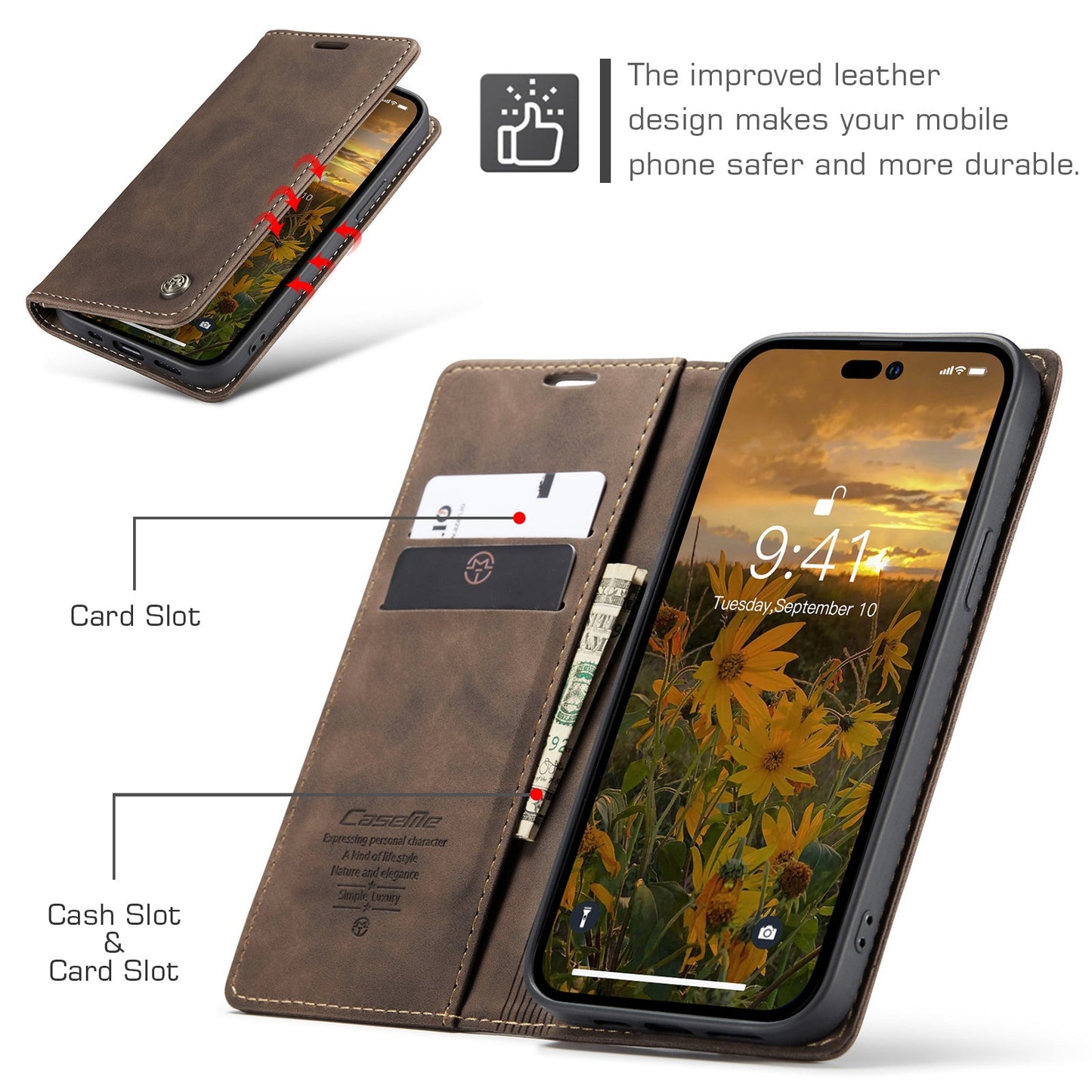 Multi-Function Retro Wallet Case for iPhone