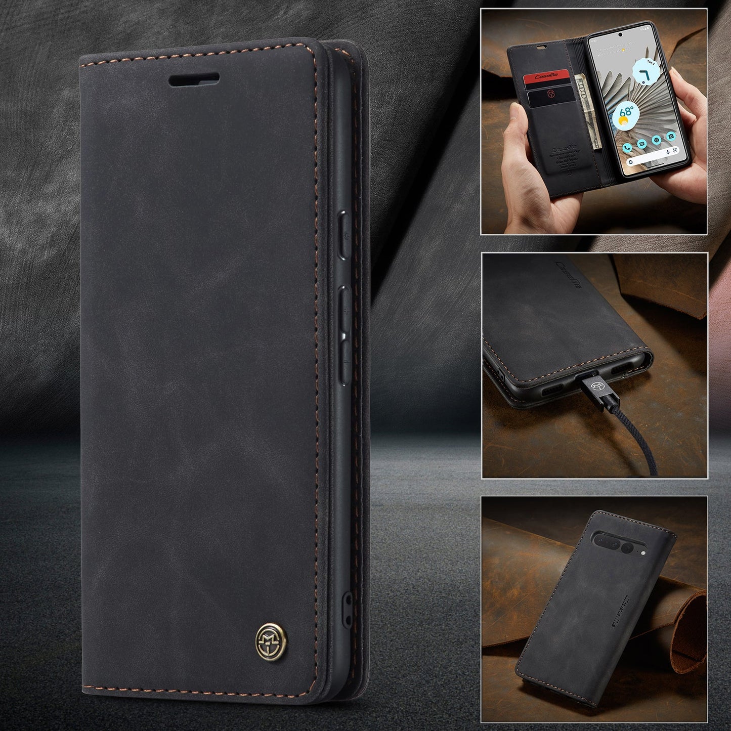 Multi-Function Retro Wallet Case for Google Pixel
