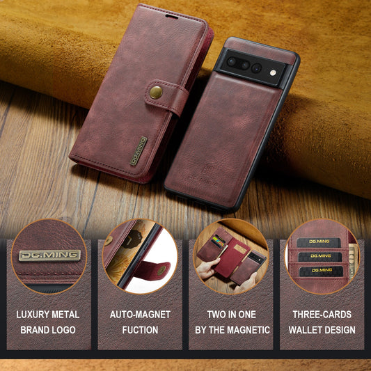 2 in 1 Detachable Flip Leather Case For Google Pixel
