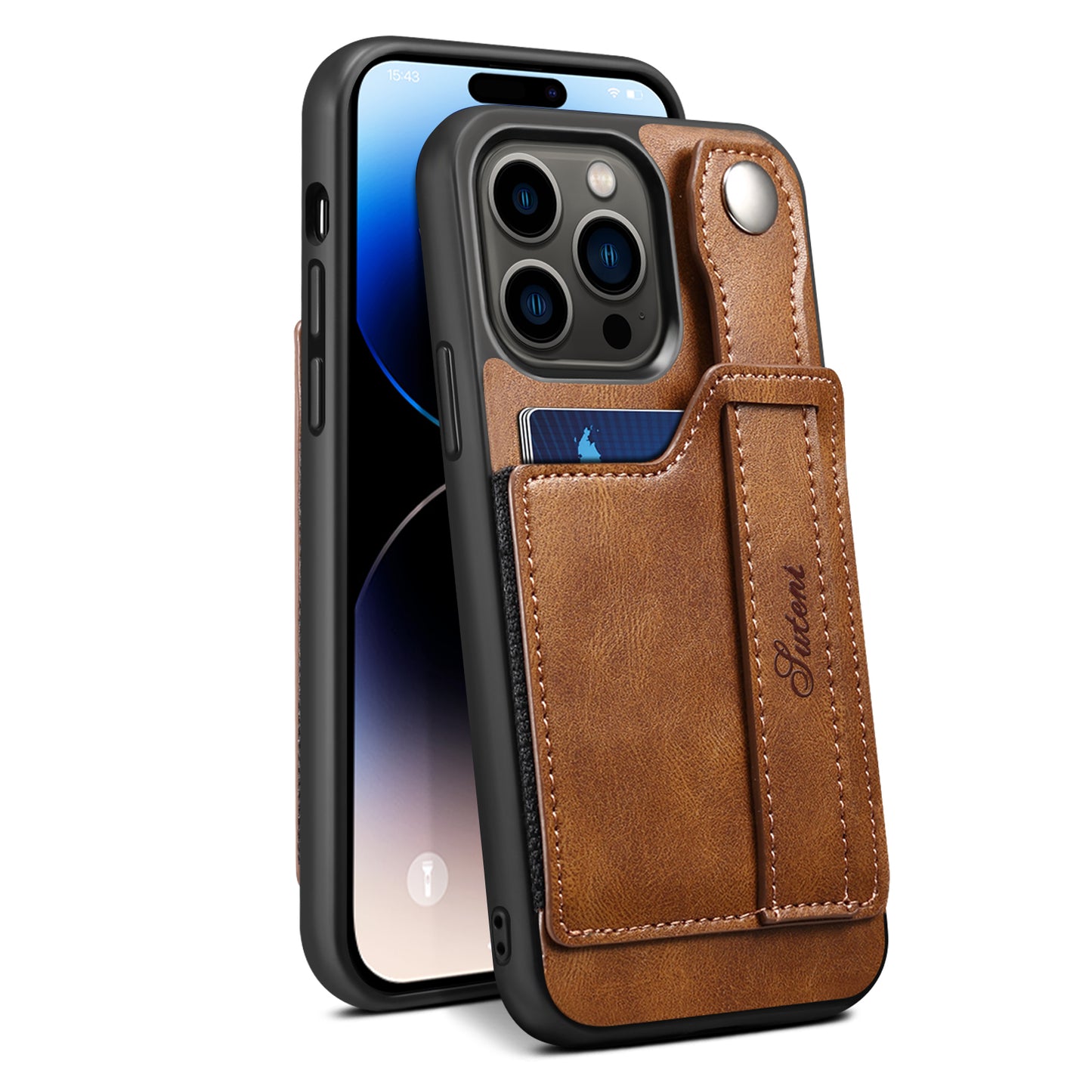 Estuche tipo billetera de cuero desmontable 2 en 1 para iPhone