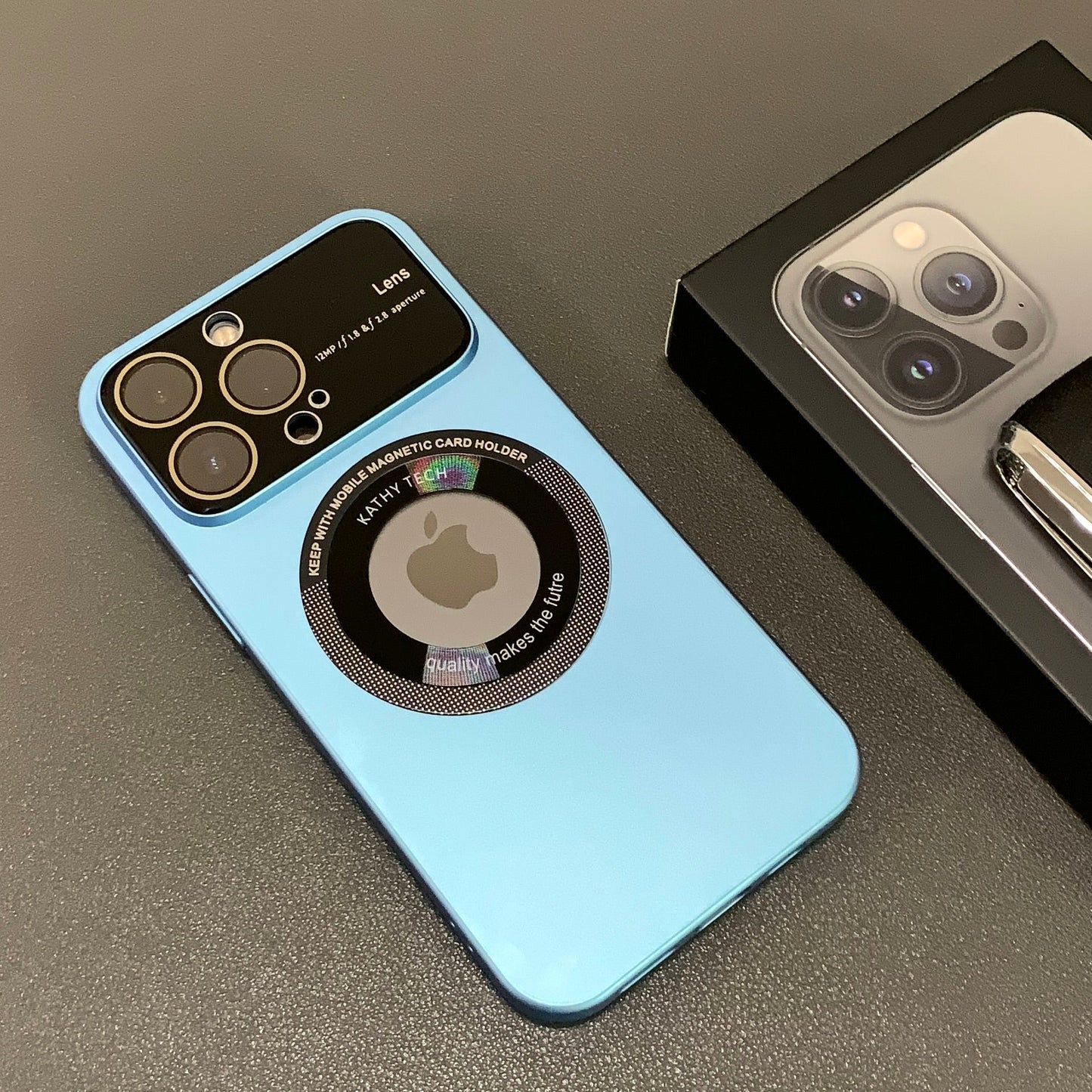 Magsafe Magnetic Wireless Charging Phone Case With Lens Protector And Transparent Logo Window