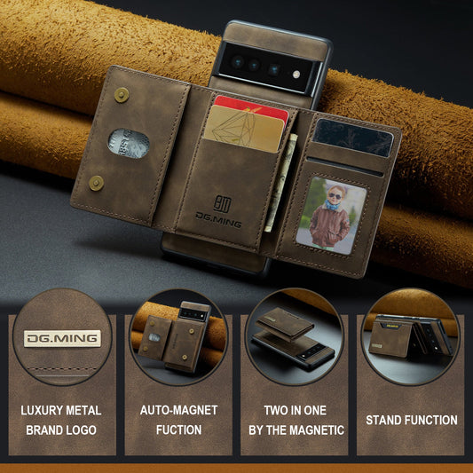 2 in 1 Detachable Leather Wallet Case For Google Pixel