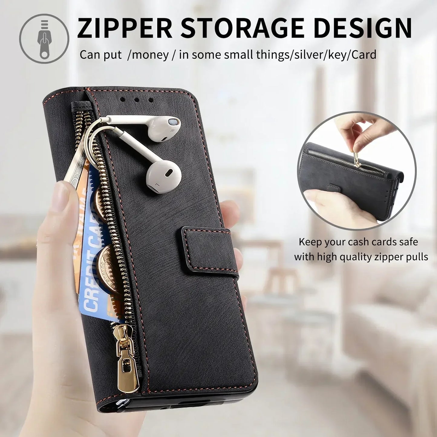 RFID 2-in-1 Detachable Wallet Magnetic Case for Samsung Galaxy Z Fold