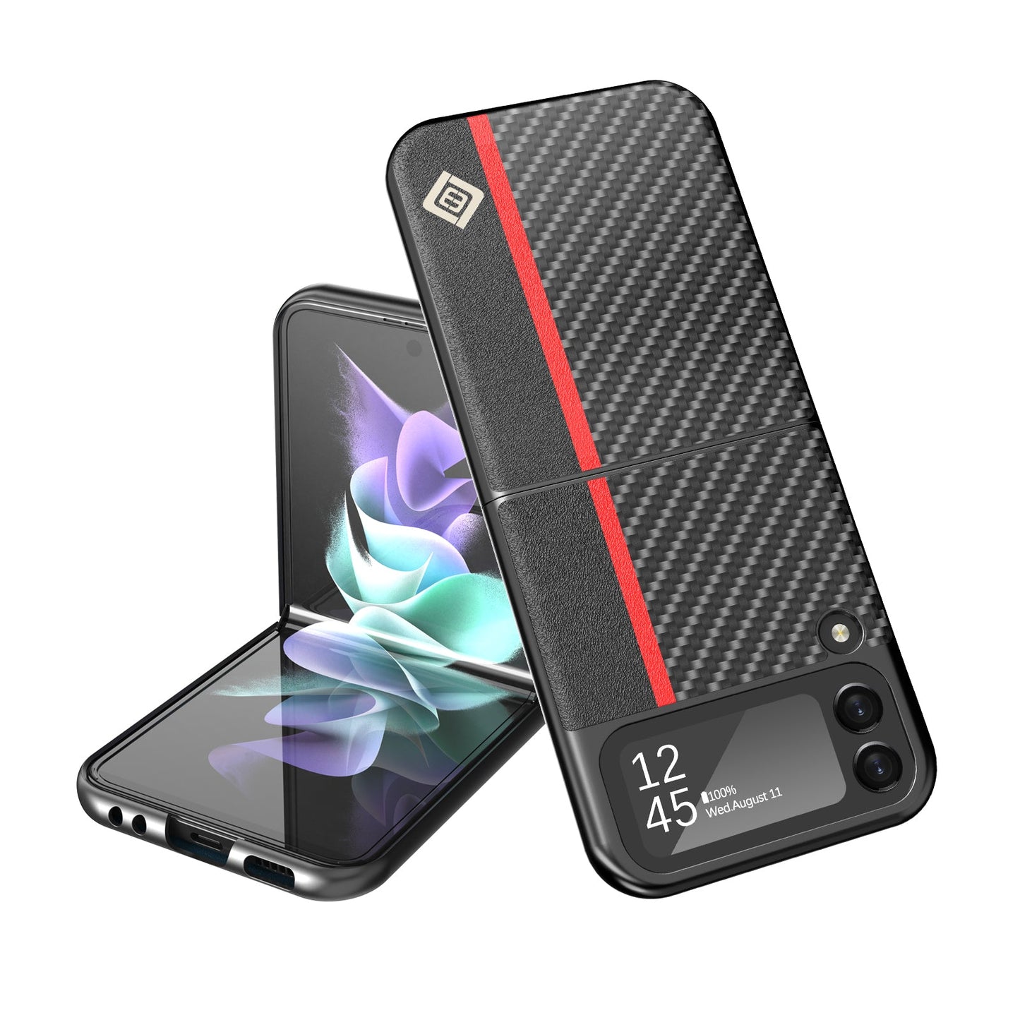 Estuche estilo fibra de carbono ultrafino para Samsung Galaxy Z Flip