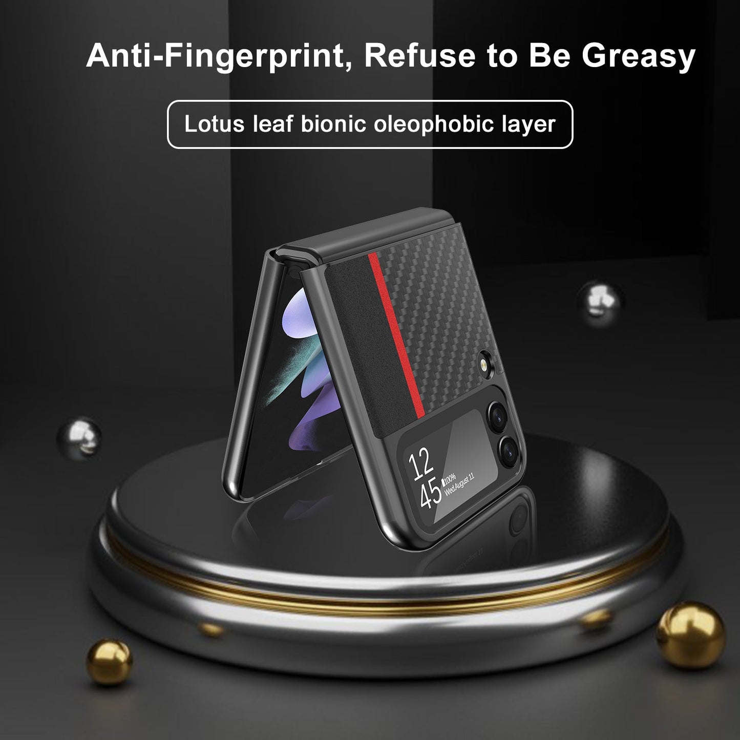 Estuche estilo fibra de carbono ultrafino para Samsung Galaxy Z Flip
