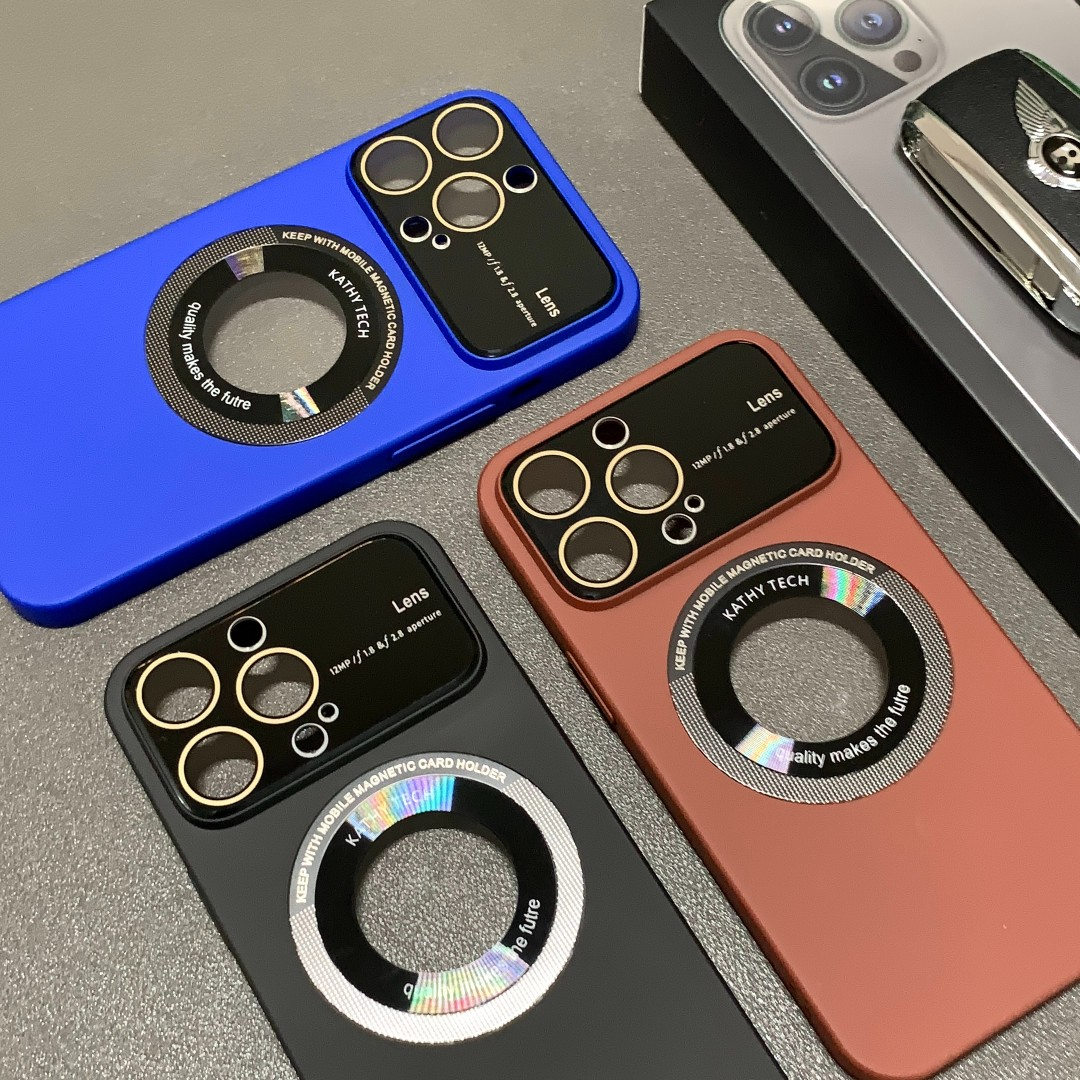 Magsafe Magnetic Wireless Charging Phone Case With Lens Protector And Transparent Logo Window