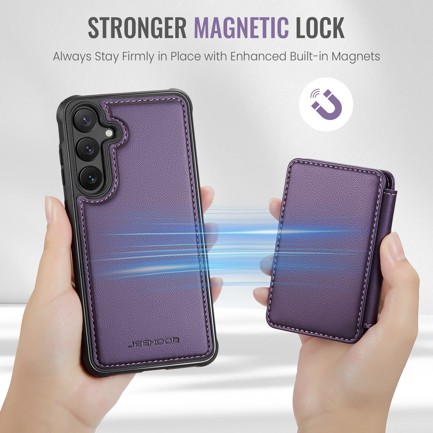 RFID Leather Magnetic Detachable Wallet Phone Case for Samsung Galaxy A Series