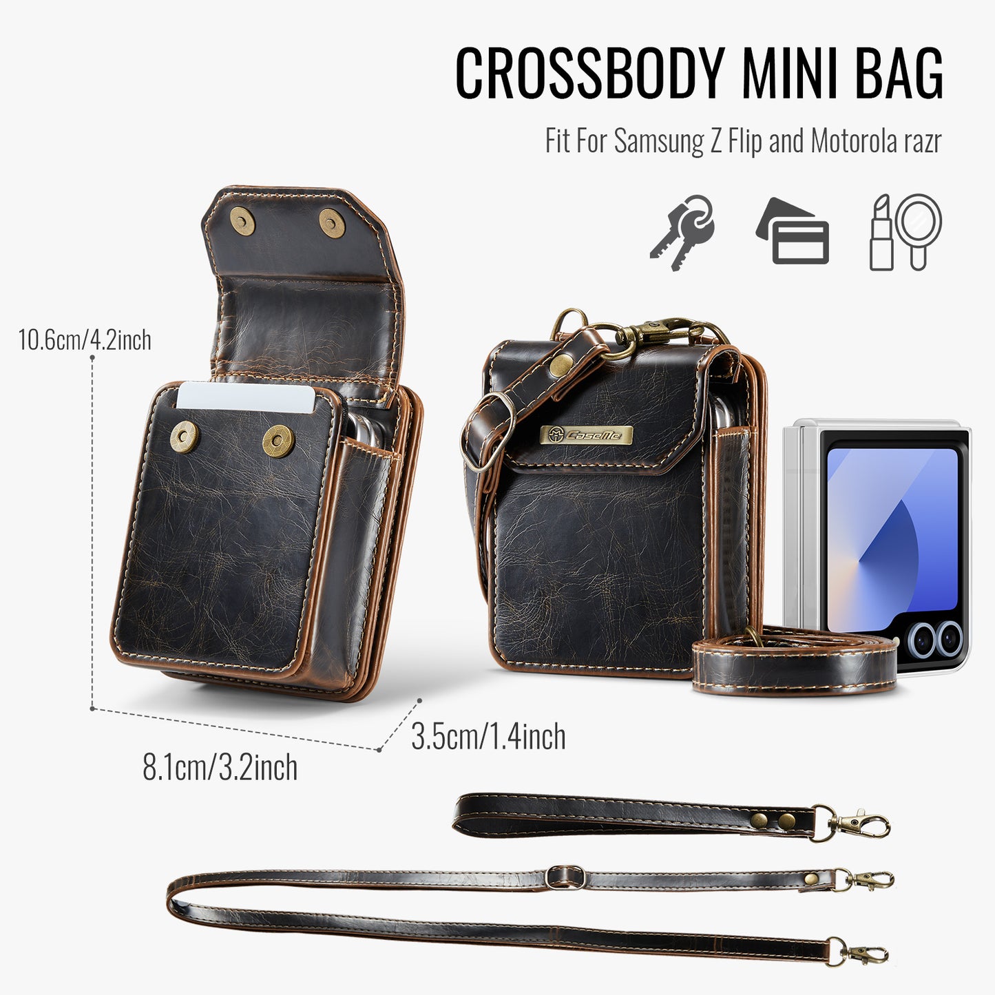Fashion RFID Crossbody Mini Bag for Galaxy Z Flip
