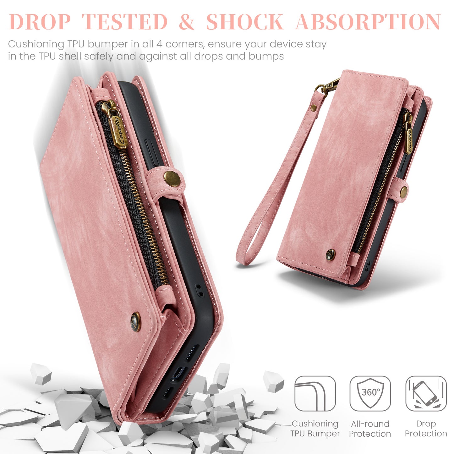 Detachable Leather Wallet Phone Case for iPhone