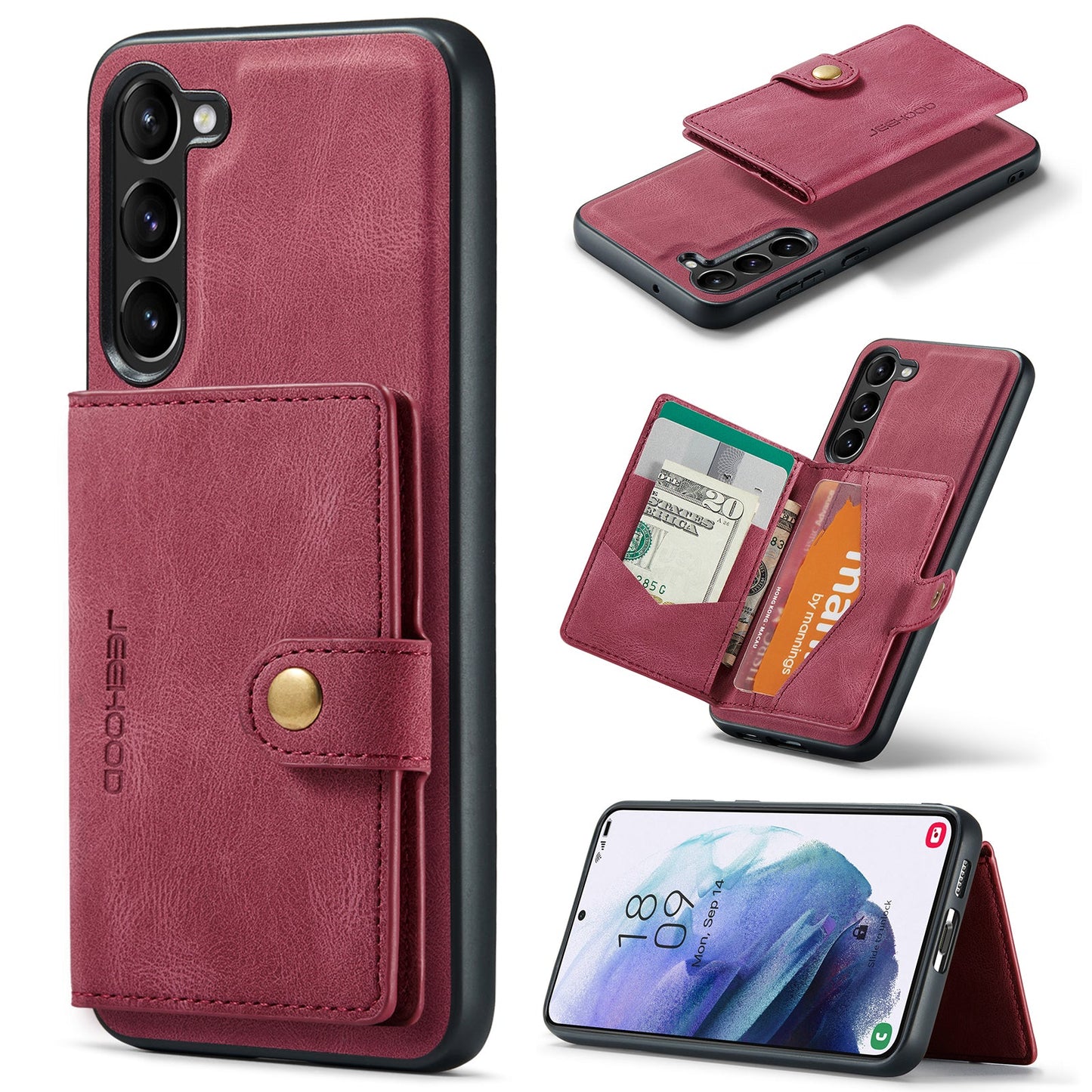 2 in 1 Magnetic Wallet Case For Samsung Galaxy A