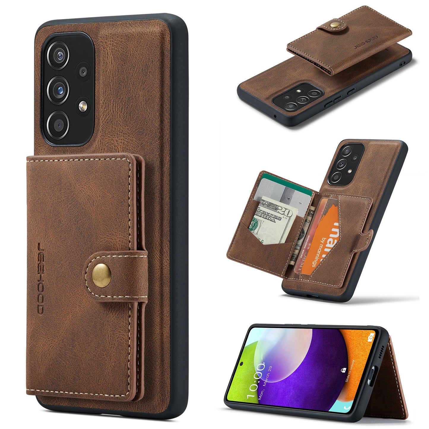 2 in 1 Magnetic Wallet Case For Samsung Galaxy A