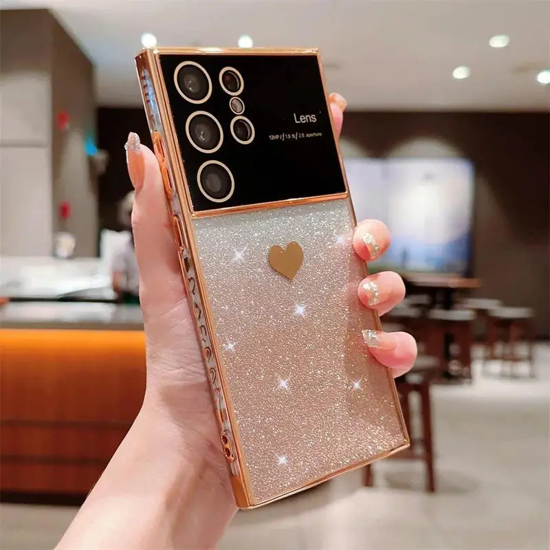 Fashion Gradient Glitter Plating Phone Case for Samsung Galaxy