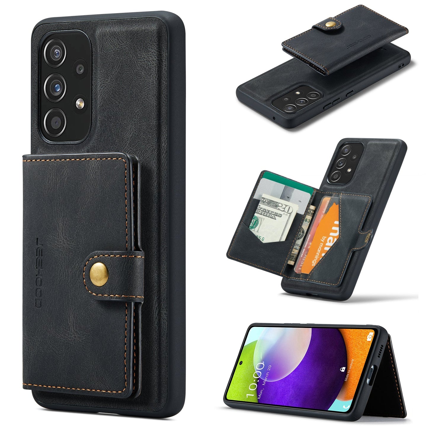 2 in 1 Magnetic Wallet Case For Samsung Galaxy A