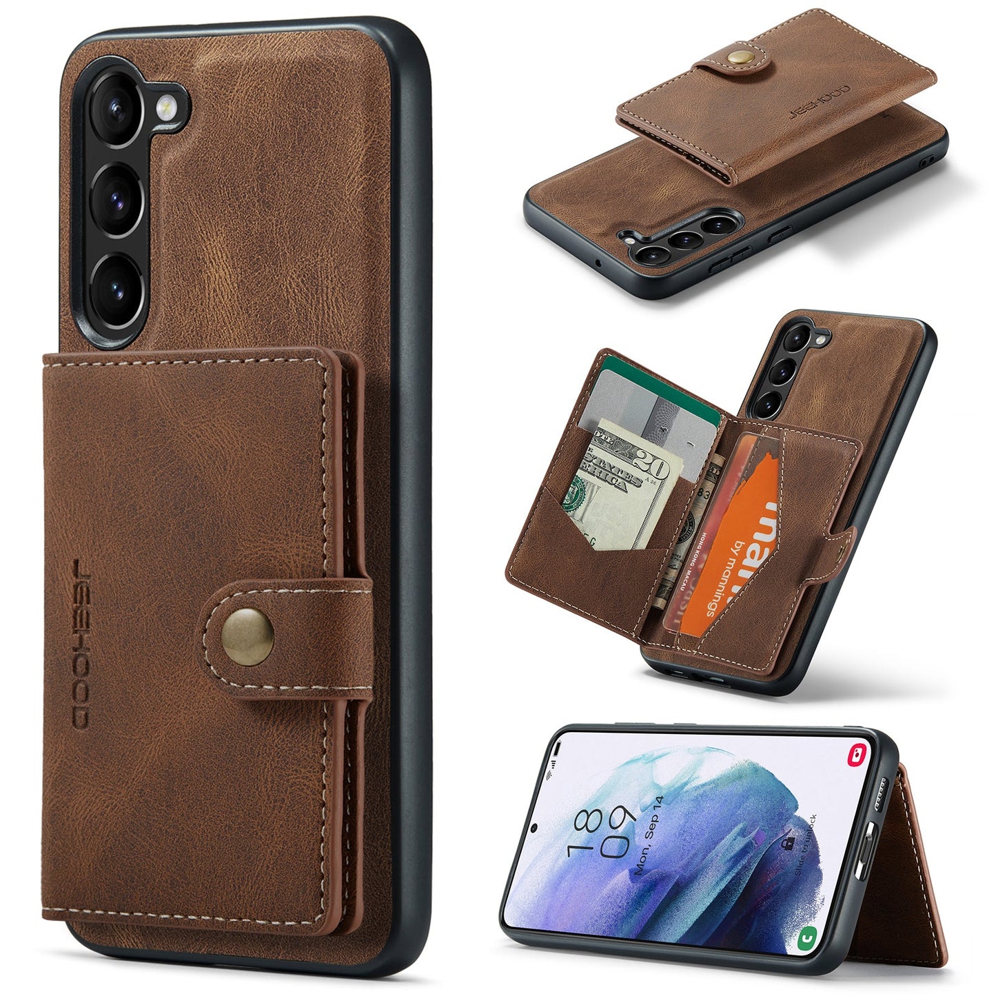 2 in 1 Magnetic Wallet Case For Samsung Galaxy A