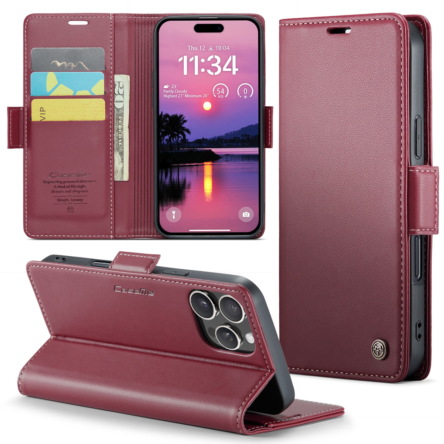 RFID Leather Wallet Phone Case for iPhone