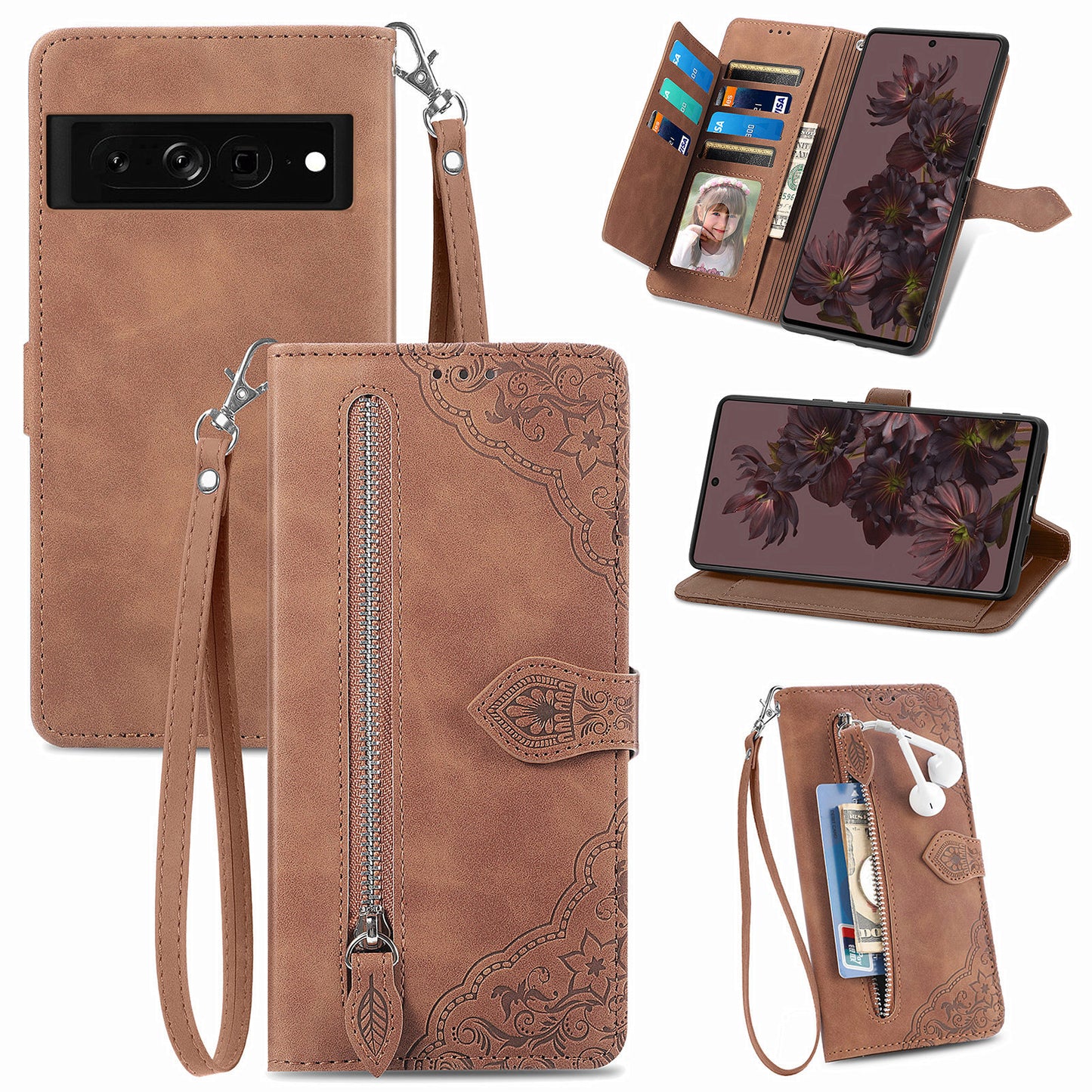 Versatile Elegance Wallet Flip Case for Google Pixel 7