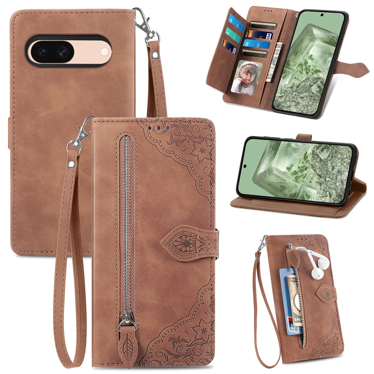 Versatile Elegance Wallet Flip Case for Google Pixel 8a