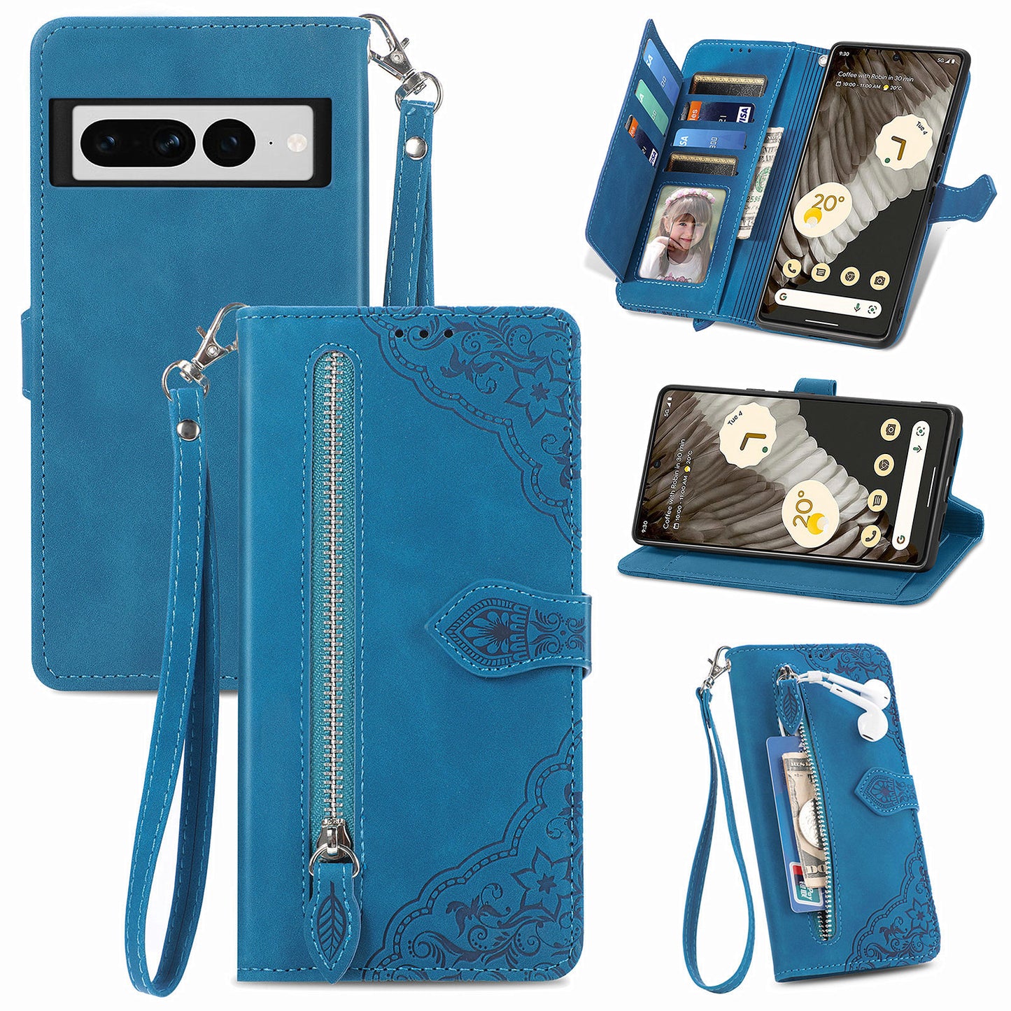 Versatile Elegance Wallet Flip Case for Google Pixel 7 Pro