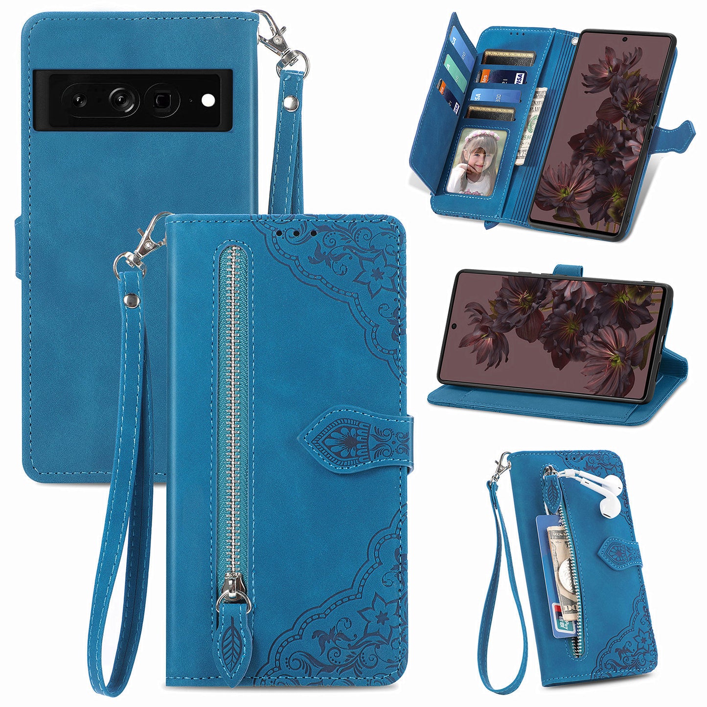 Versatile Elegance Wallet Flip Case for Google Pixel 7