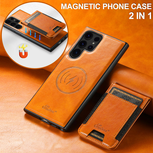 2-in-1 Magnetic Flip Wallet Phone Case for Samsung Galaxy