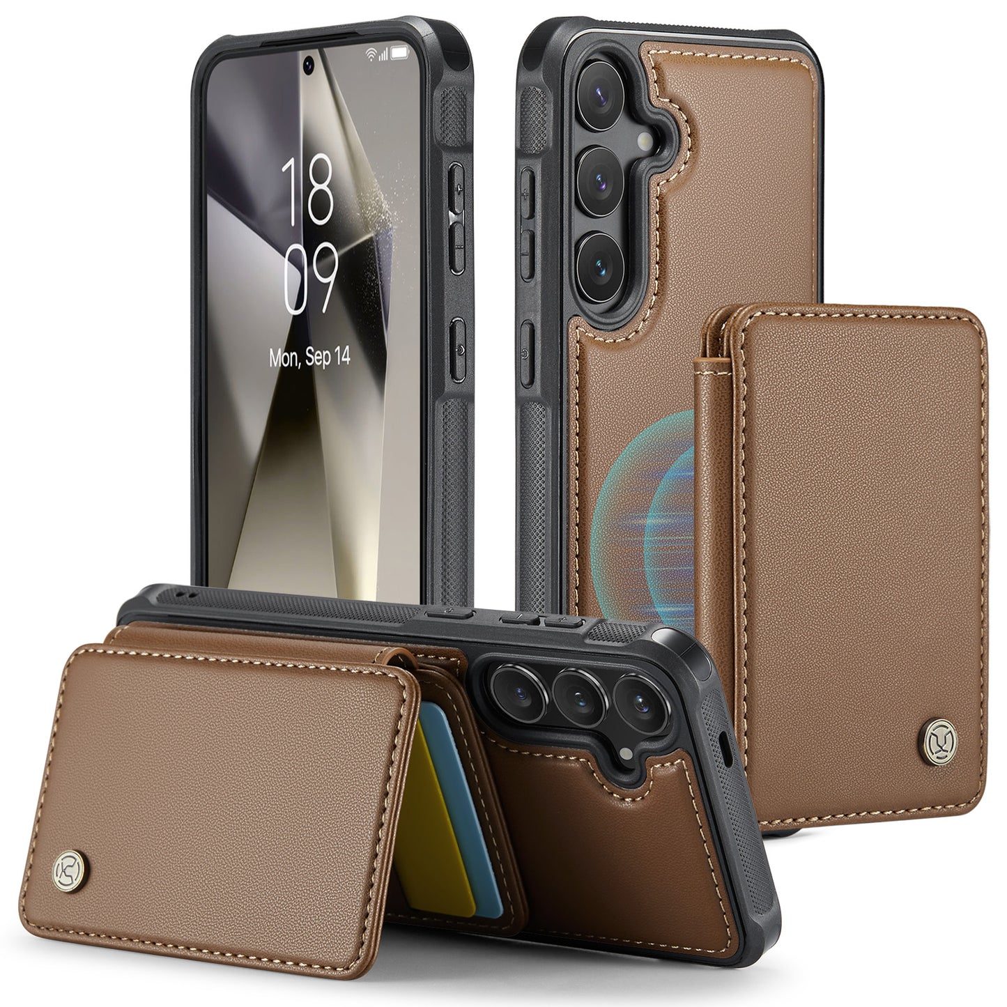 RFID Leather Magnetic Detachable Wallet Phone Case for Samsung Galaxy A Series