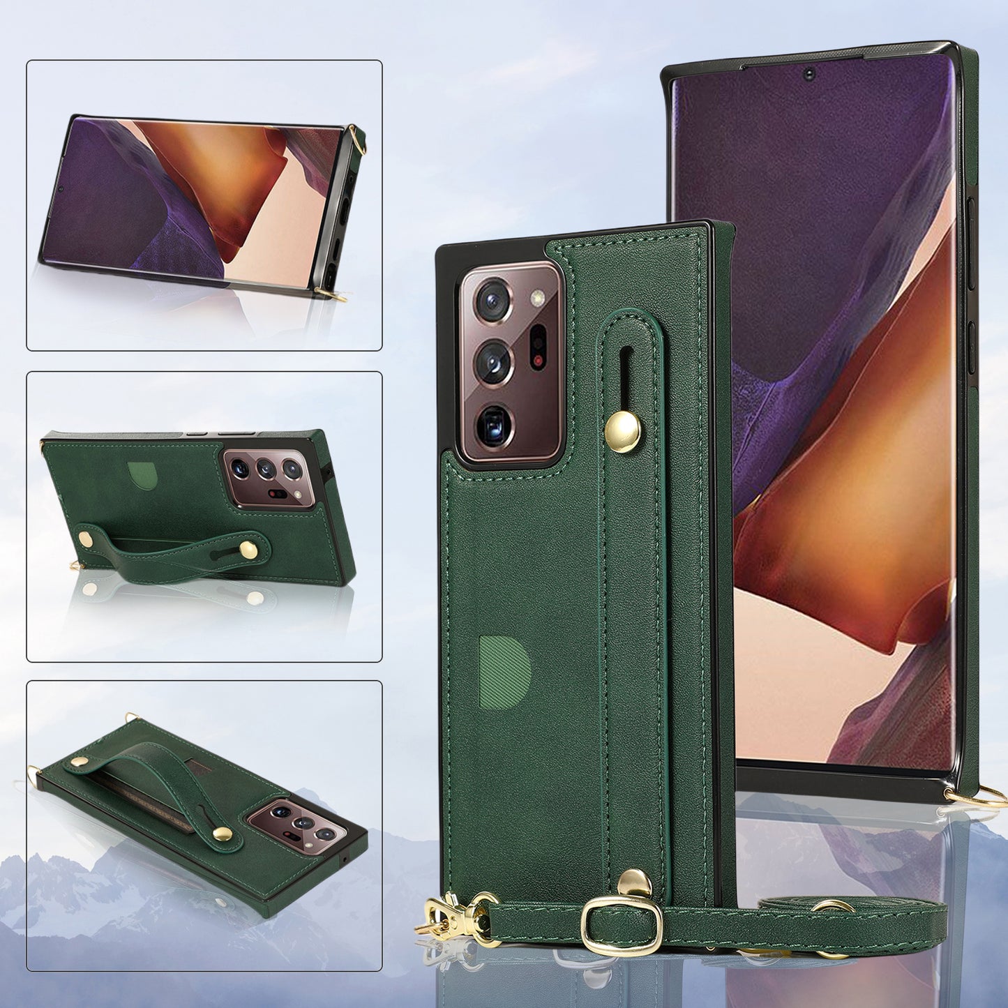 Flip Crossbody Leather Case for Samsung Galaxy