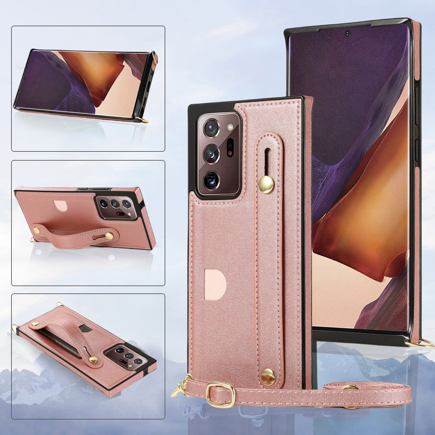 Flip Crossbody Leather Case for Samsung Galaxy