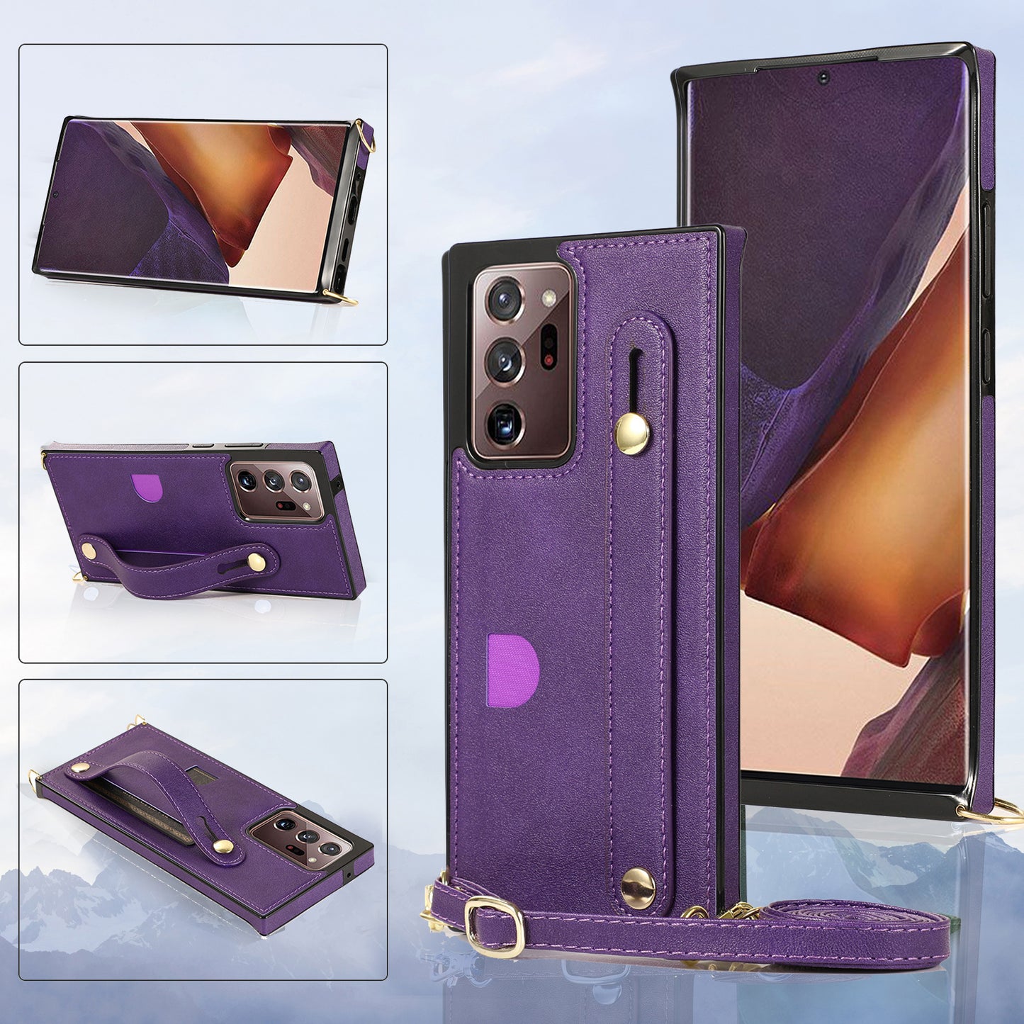 Flip Crossbody Leather Case for Samsung Galaxy