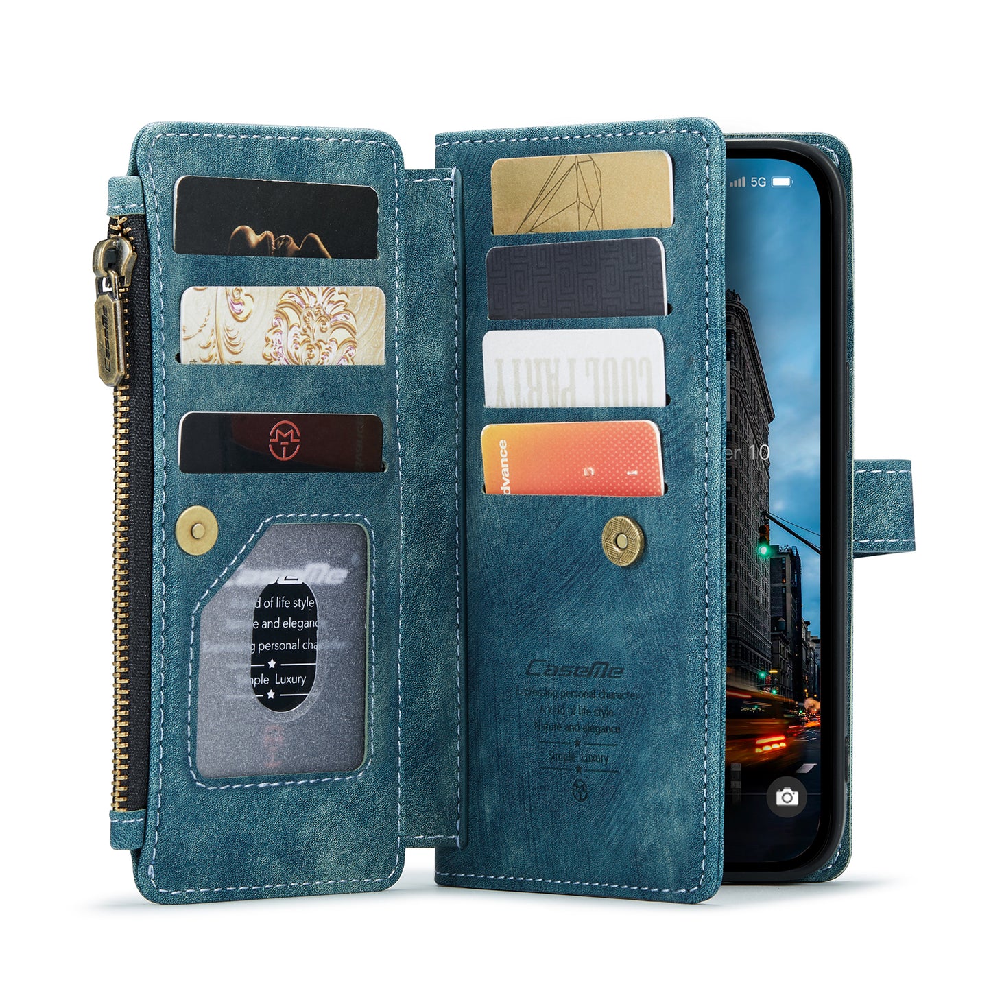 2-in-1 abnehmbare Leder-Brieftaschenhülle für das iPhone 