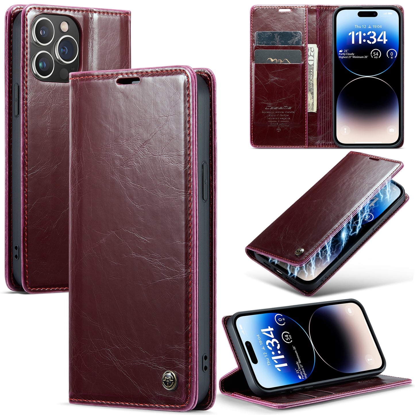 Luxury Flip Leather Phone Case for iPhone