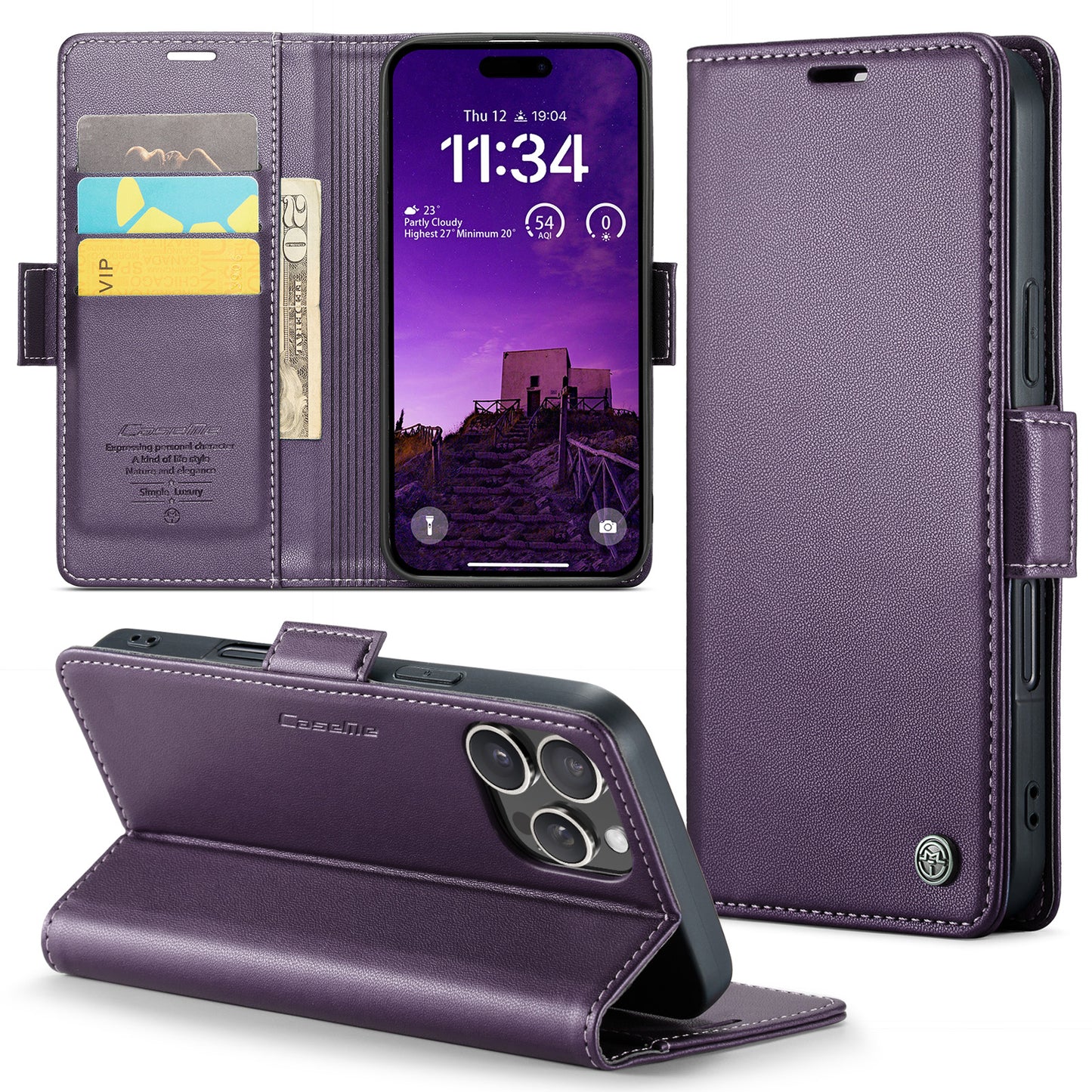 RFID Leather Wallet Phone Case for iPhone