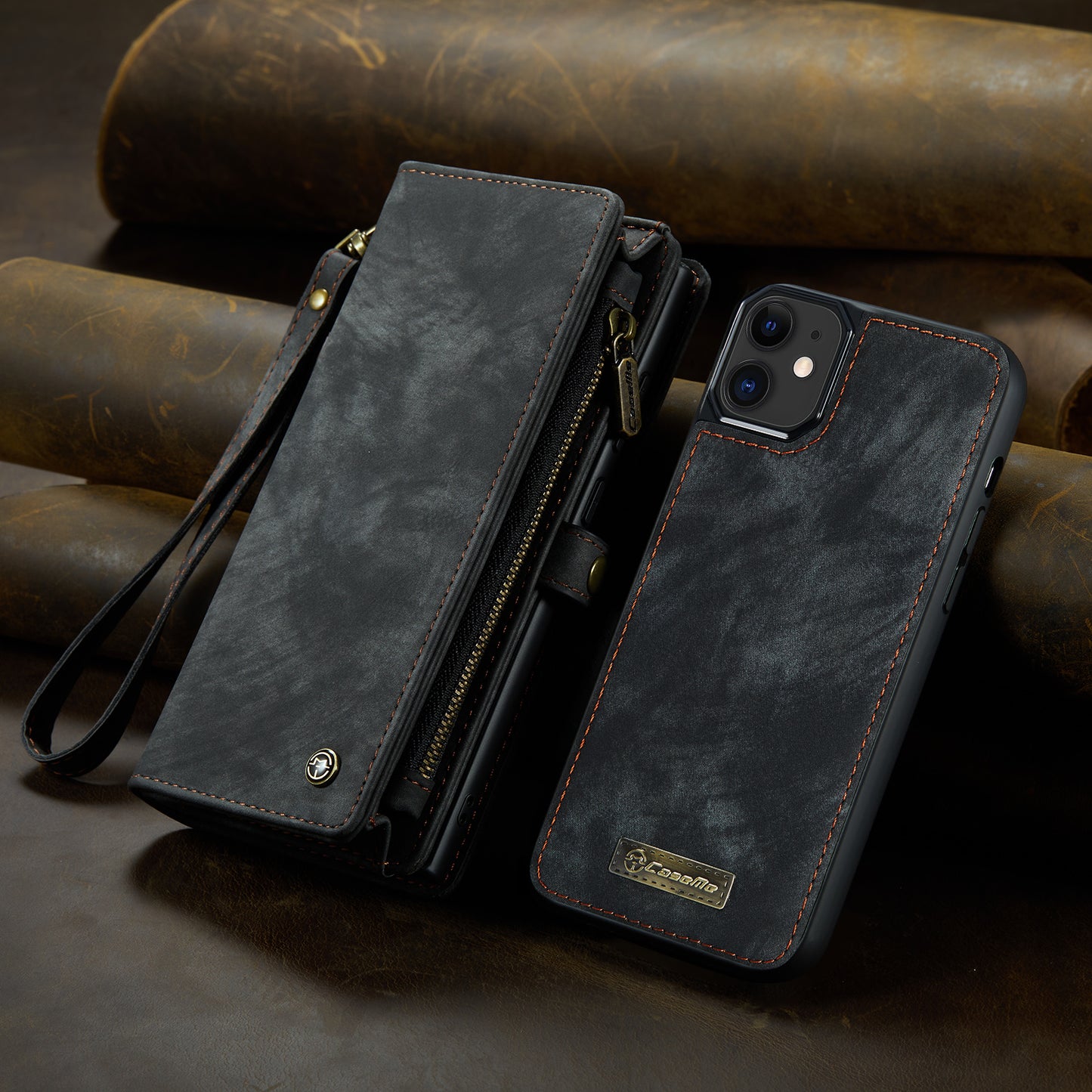 Detachable Leather Wallet Phone Case for iPhone