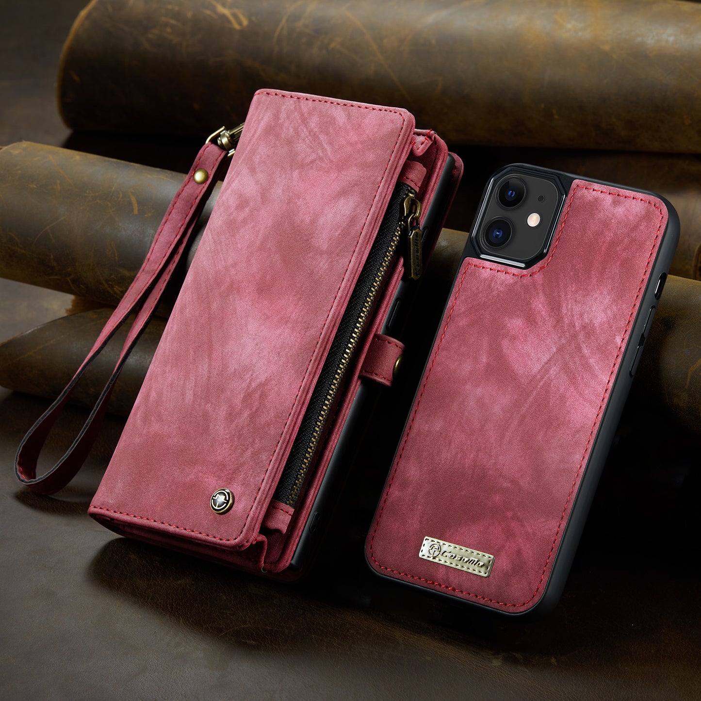 Detachable Leather Wallet Phone Case for iPhone