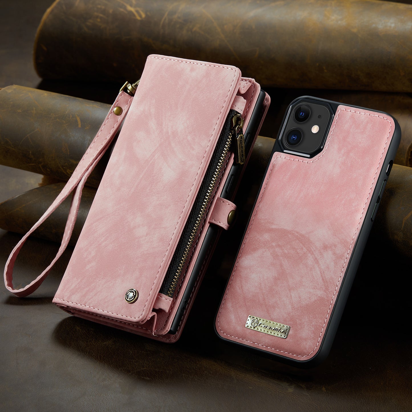 Detachable Leather Wallet Phone Case for iPhone