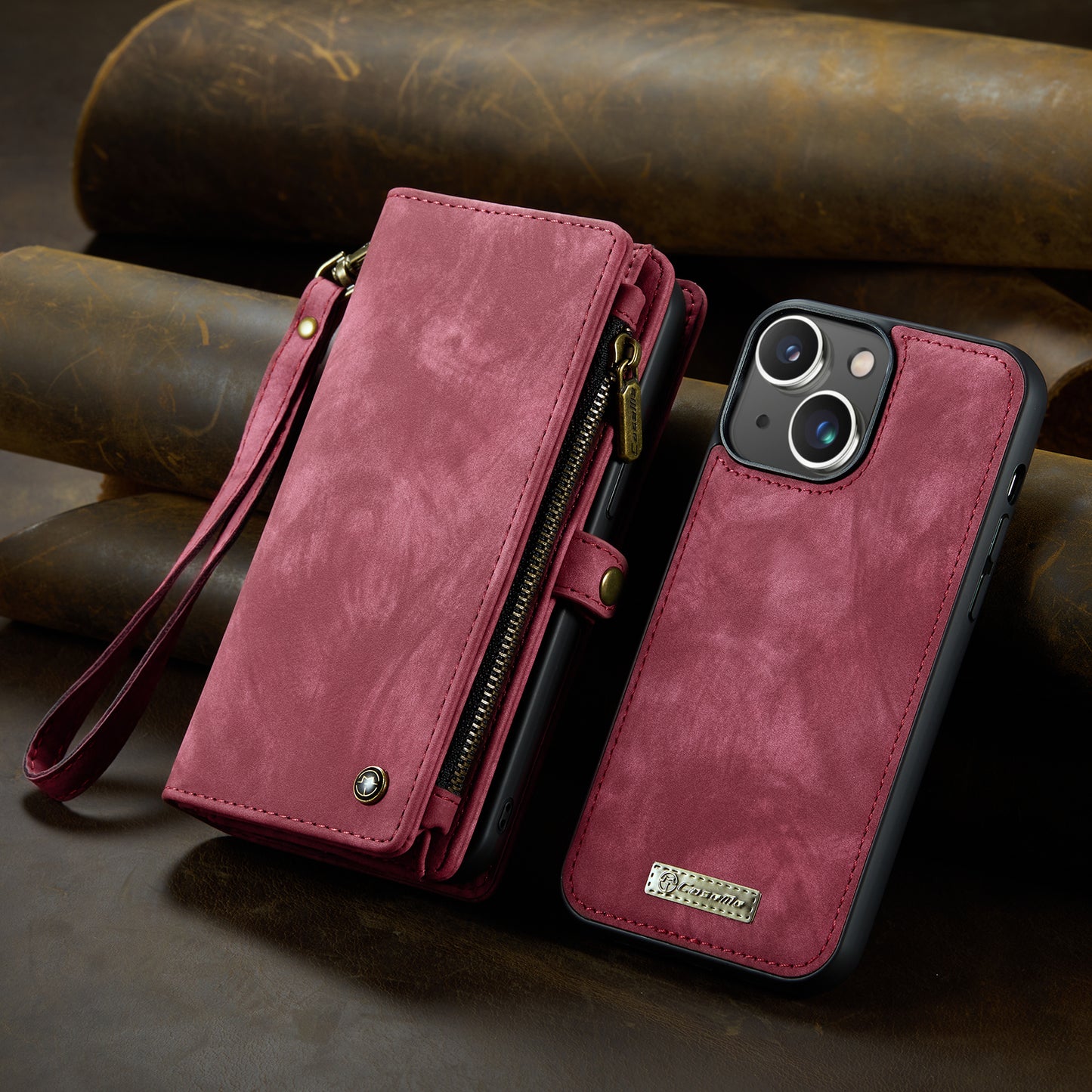 Detachable Leather Wallet Phone Case for iPhone