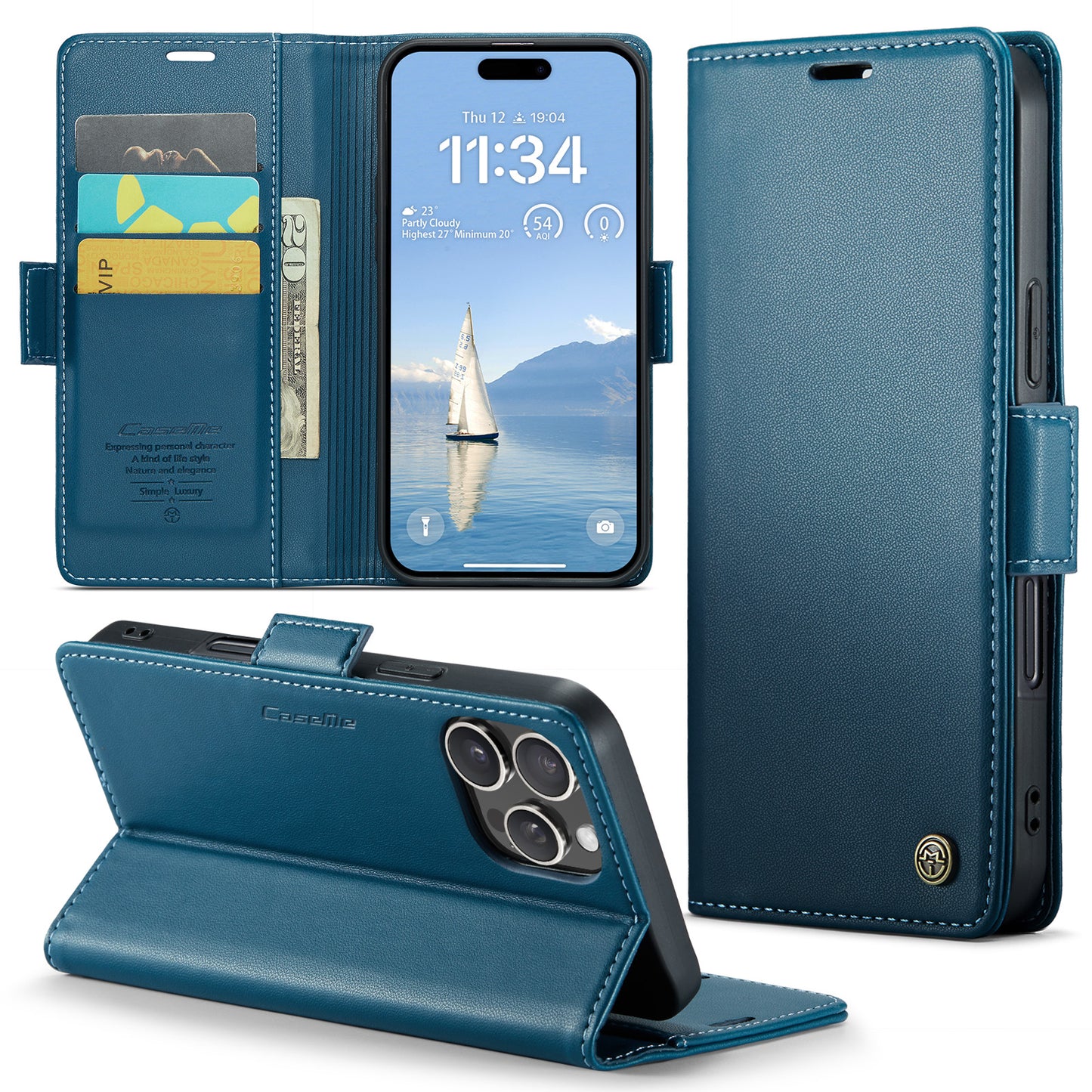 RFID Leather Wallet Phone Case for iPhone