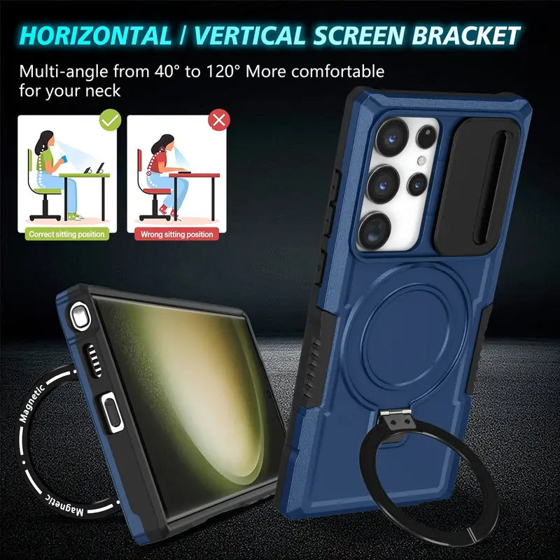 Shockproof Protector Heavy Hard Phone Case With Stand for Samsung Galaxy