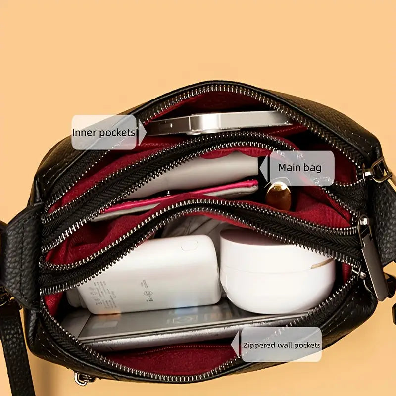 Genuine Leather Fashionable Women's Crossbody Bag