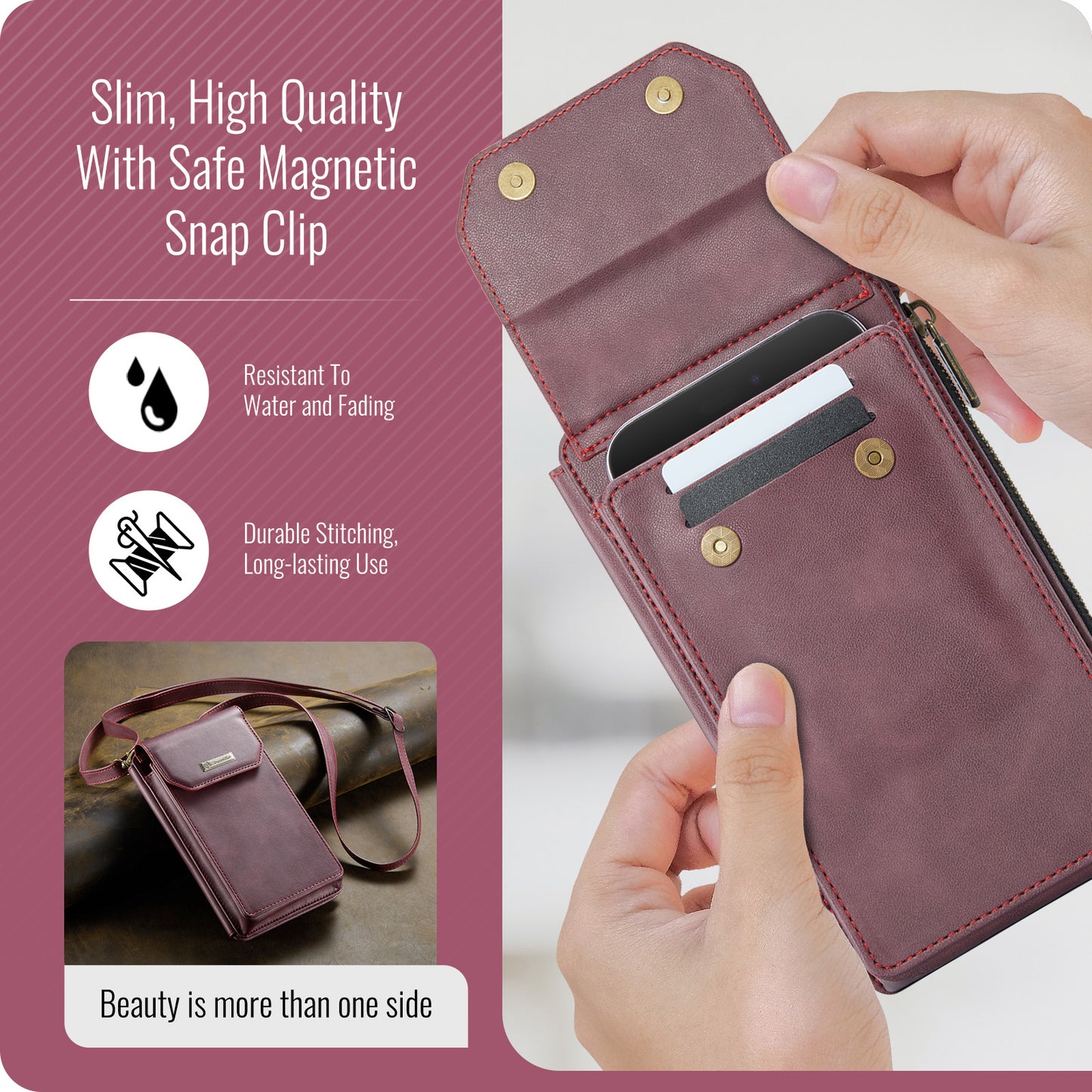 RFID Blocking Crossbody Phone Wallet