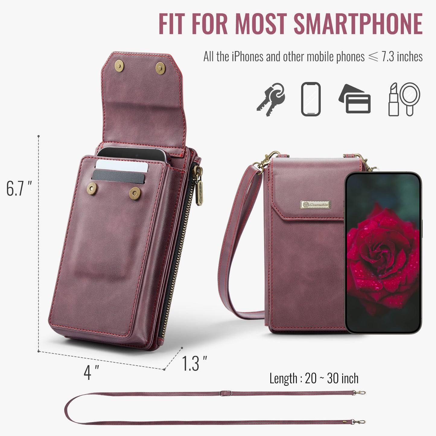 RFID Blocking Crossbody Phone Wallet