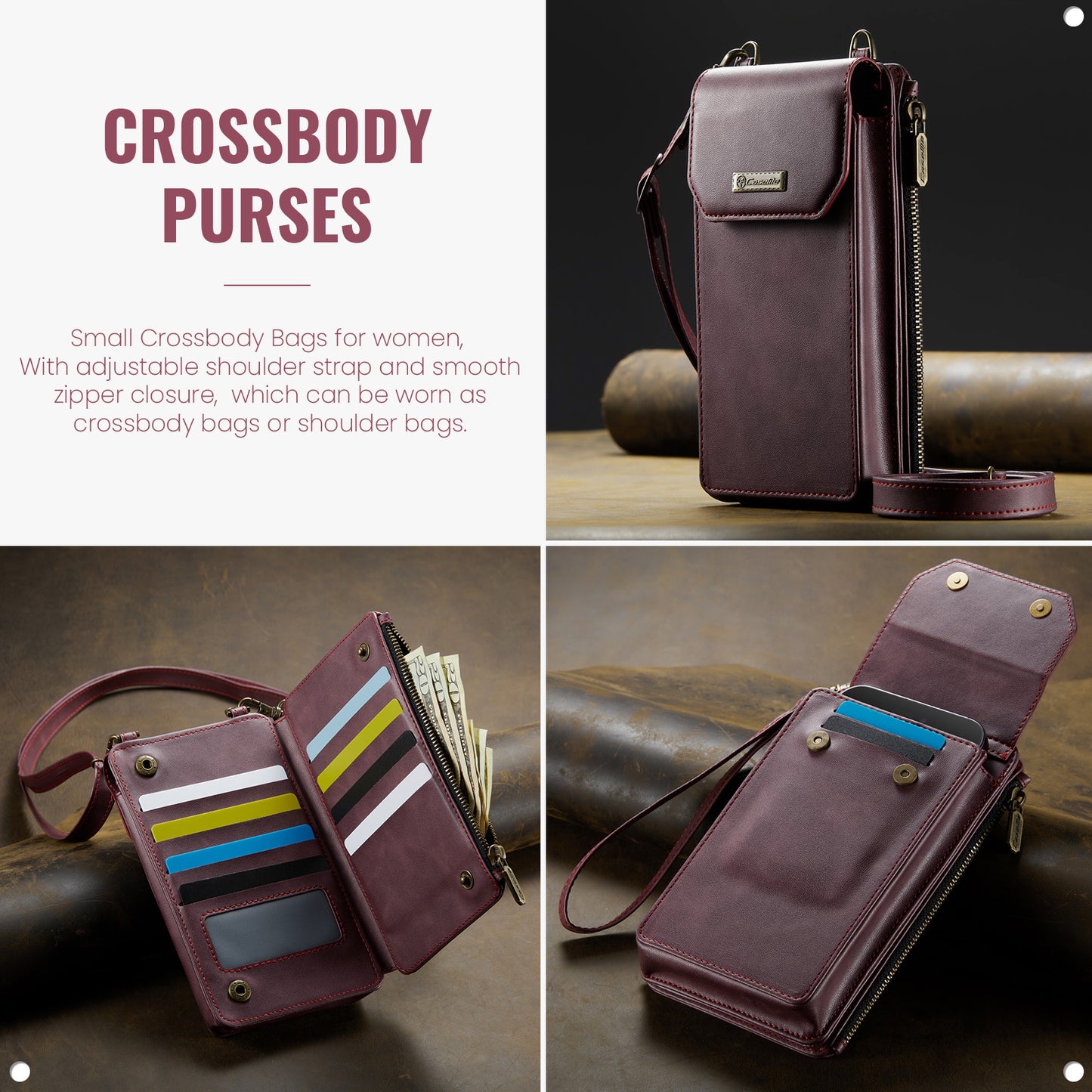 RFID Blocking Crossbody Phone Wallet