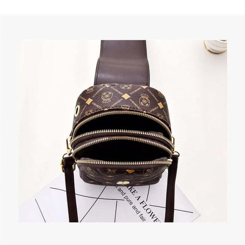 Mini Leather Crossbody Bag for Women - Small Shoulder Bag, Phone Purse, Card Holder Wallet - Stylish Diagal Design