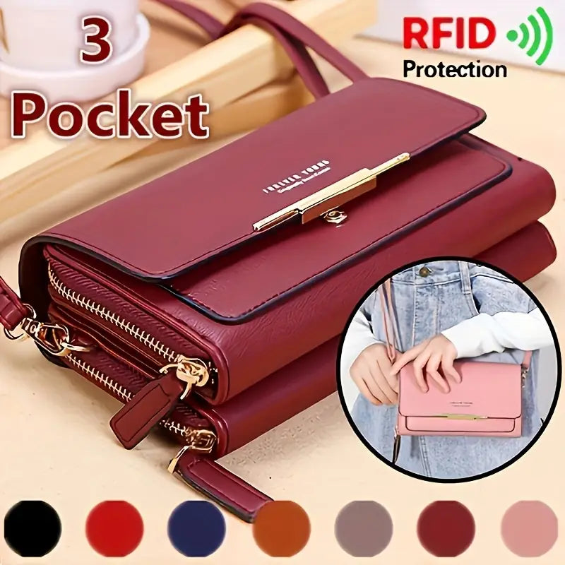 Fashionable RFID Blocking Crossbody Bag