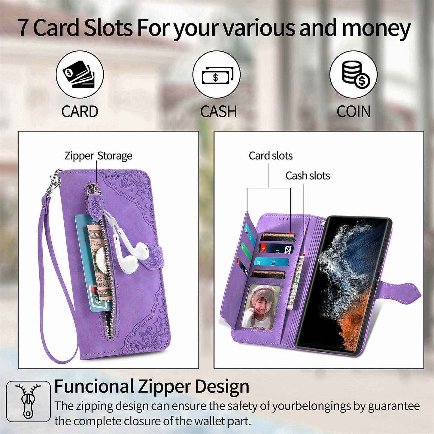 Versatile Elegance Crossbody Wallet Flip Case for iPhone