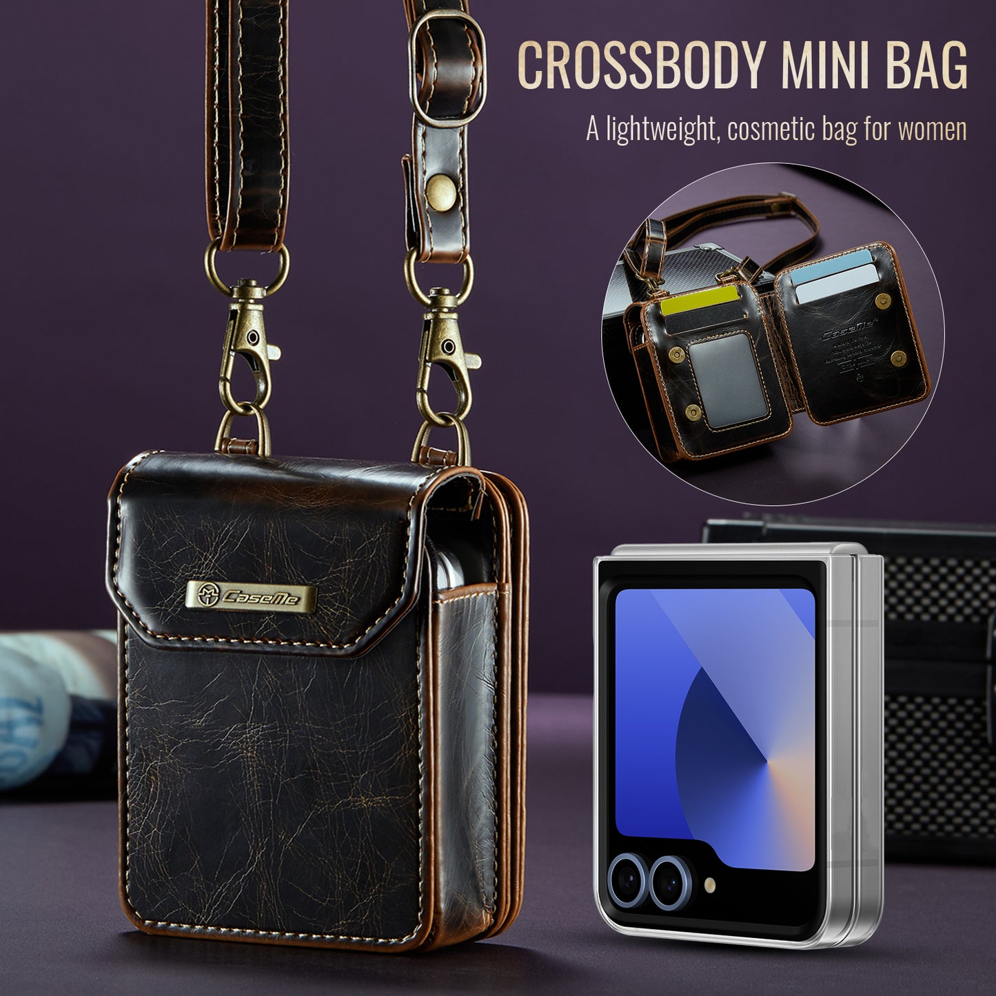 Fashion RFID Crossbody Mini Bag for Galaxy Z Flip